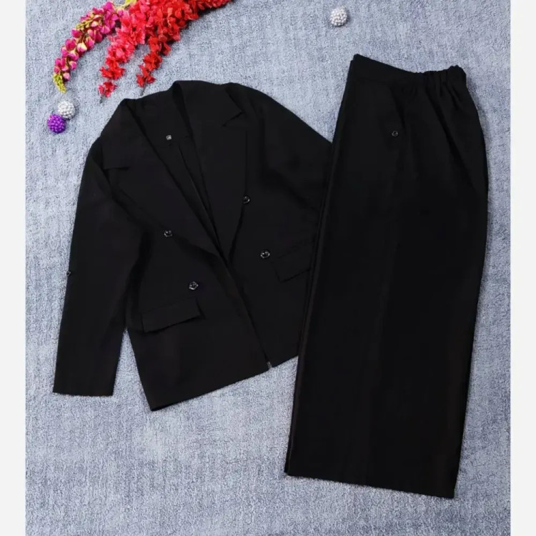 ست کت شلوار دامنی کتان کجرا جلوپرشین باایستایی عالی