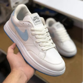 کفش نایک SB مردانه چرم سفید آبی زیره ایربولینگ