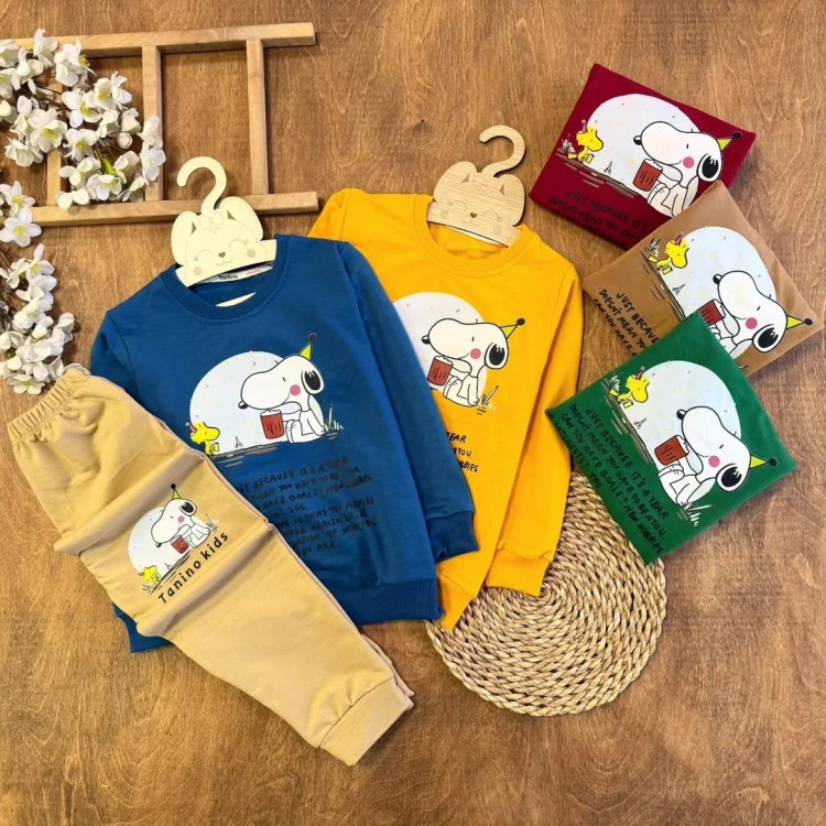 بلوز شلوار پسرانه ست پنبه دورس 4 تا 8 سال