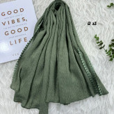 شال نخی ساده برشکا دور عدسی قواره 65 در 190 سانتی متر