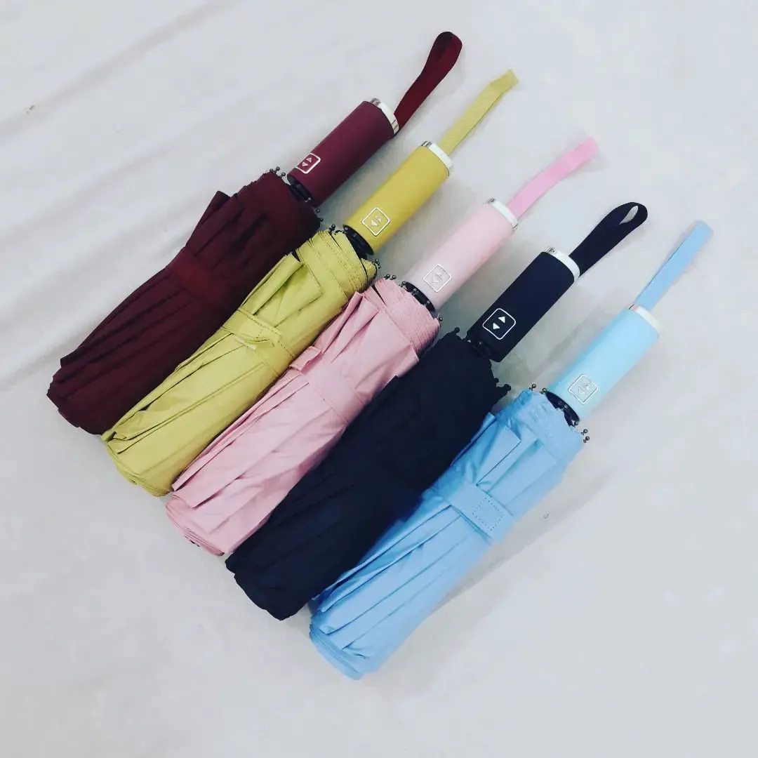 چتر طوفان فول اتوماتیک 10 فنر دورویه ضدباد برزنت نانو دسته استیل آینه ای