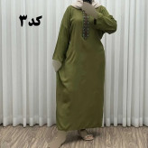 پیراهن کفتان کراش گلدوزی فری سایز زنانه تا سایز 52 شیک و راحت چهارفصل