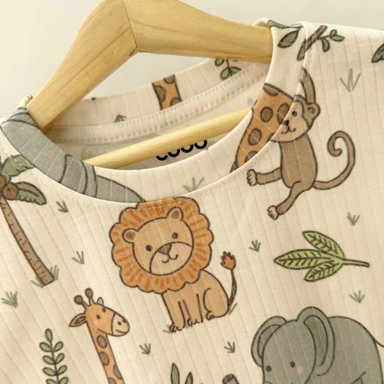 ست تیشرت و شلوار راحتی بچگانه نخ پنبه برند کوکو