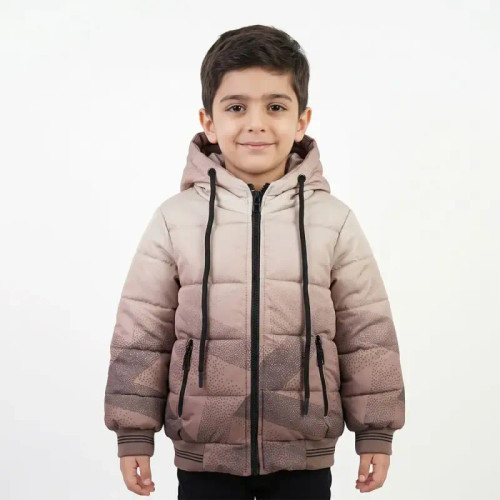 کاپشن پسرانه برزنتی آبرنگی نسکافه ای
