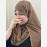 شال کشی کویتی کریشه تریکو کش نگین دار و ساده ابعاد 2 در 75 سبک و خنک
