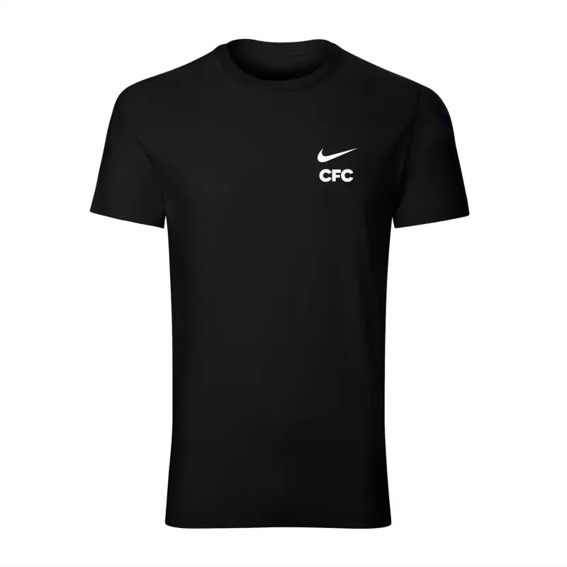 تیشرت آستین کوتاه مردانه طرح CFC مدل Y 9799 مشکی یقه گرد مناسب چهار فصل