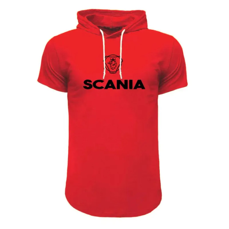 تیشرت کلاه دار مردانه طرح Scania مدل R 5788 سه رنگ مشکی، قرمز، سفید