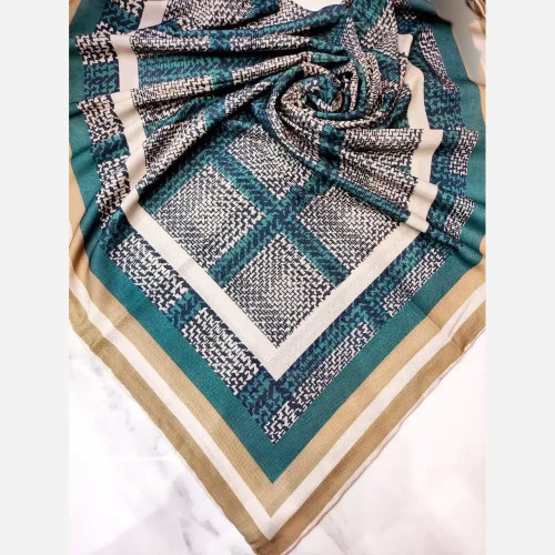 روسری مجلسی زنانه قواره 140 نخی دست دوز