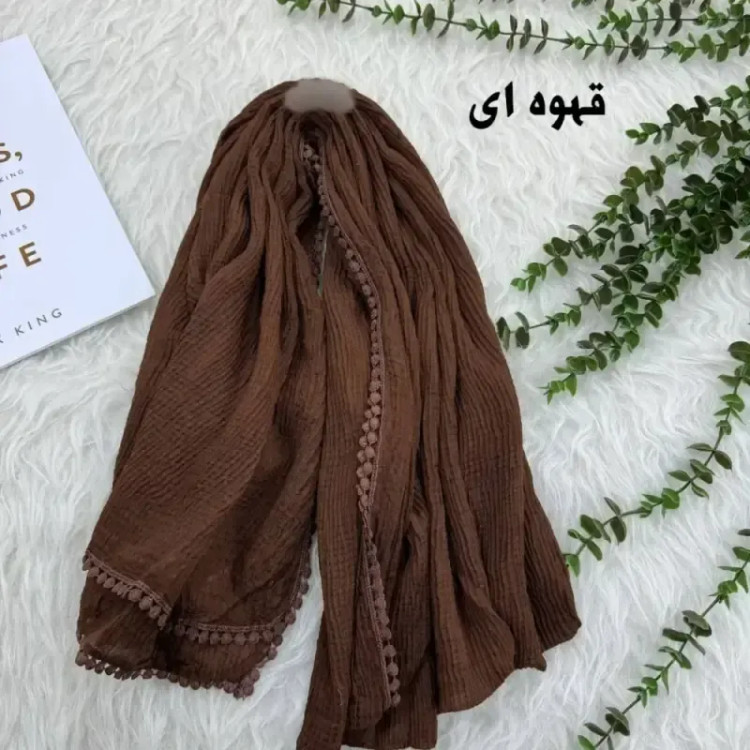 شال نخی ساده دور عدسی مناسب روزمره قواره 200 در 85 سانت