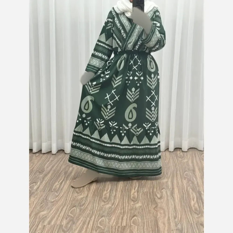 پیراهن ساحلی ترمه آسمانی بوگاتی فری سایز تا 48 شیک و راحت چهارفصل بدون آبرفت و چروک