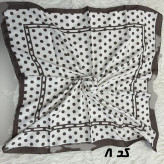 مینی اسکارف قهوهای نخ طرحبندی 65×65 سانتیمتر بدون آبرفت و رنگ رفت