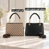 کیف زنانه چرم مصنوعی بند بلند ابعاد 25 در 18 سانتیمتر